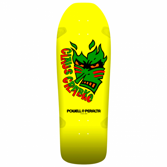 Powell Peralta Claus Grabke Yellow Skateboard Deck 10.25"