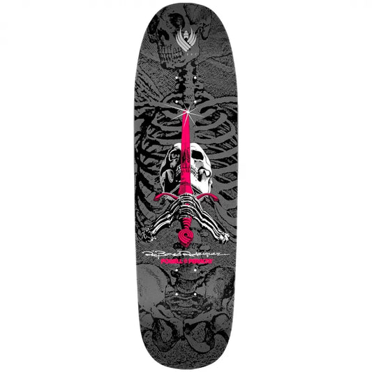 Powell Peralta Flight® Ray Rodriguez Skull & Sword Black/Silver Skateboard Deck 9.265"