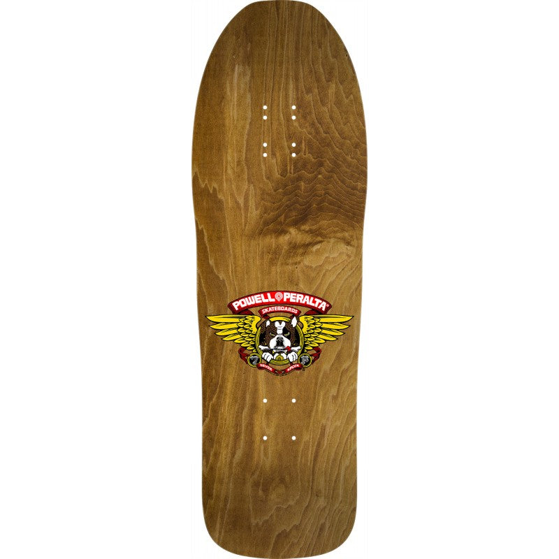 Powell Peralta Frankie Hill Bull Dog Brown Stain Skateboard Deck 10"