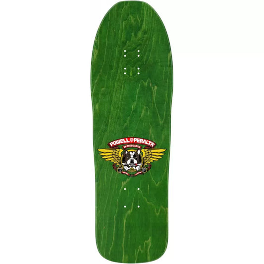 Powell Peralta Frankie Hill Bull Dog Green Gold Foil Skateboard Deck 10"