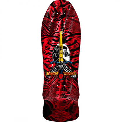 Powell Peralta Geegah Skull &amp; Sword Red Foil Skateboard Deck 9.75"