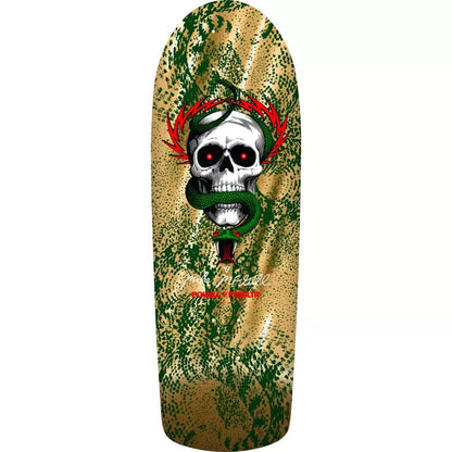 Powell Peralta Mike McGill Skull & Snake Green Gold Foil Skateboard Deck 10"