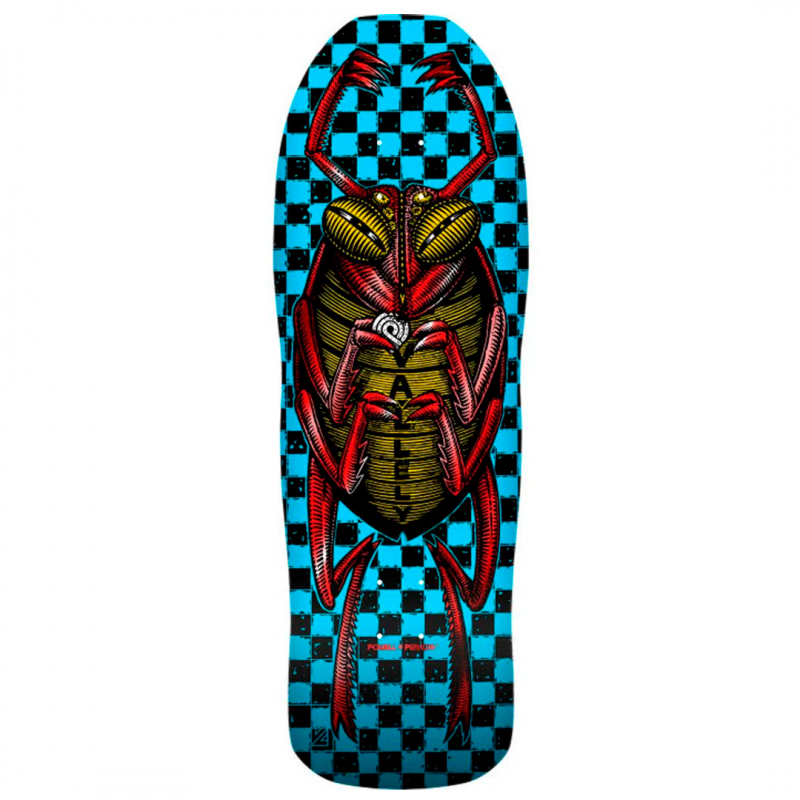 Powell Peralta Mike Vallely Bug Blue Red Foil Skateboard Deck 10"