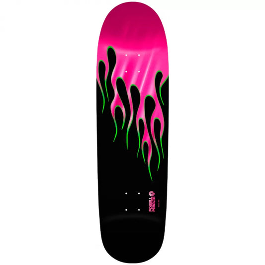 Powell Peralta Nitro Hot Rod Flames Pink Foil Skateboard Deck 9.33"