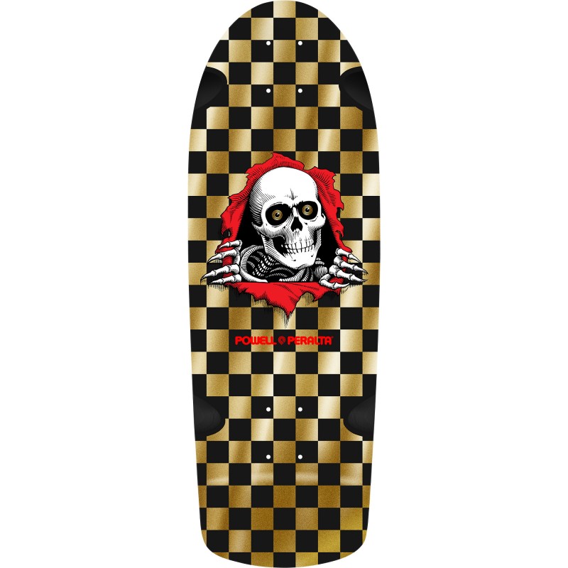 Powell Peralta OG Ripper Checker Gold Foil Skateboard Deck 10"