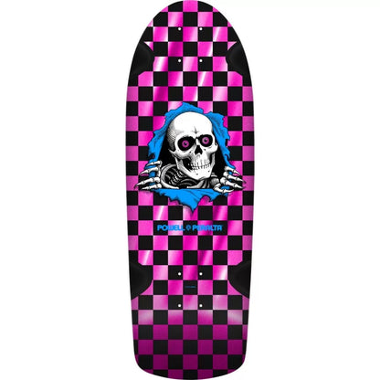 Powell Peralta OG Ripper Checker Pink Foil Skateboard Deck 10"