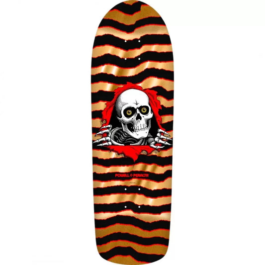 Powell Peralta Old School Ripper Gold Foil Skateboard Deck - 9.89"