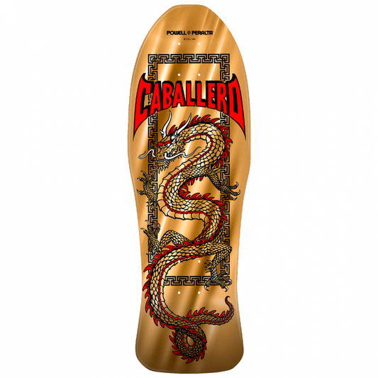 Powell Peralta Steve Caballero Chinese Dragon Gold Foil Skateboard Deck 10"