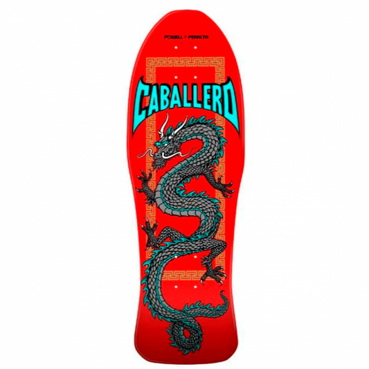 Powell Peralta Steve Caballero Chinese Dragon Red Silver Skateboard Deck 10"