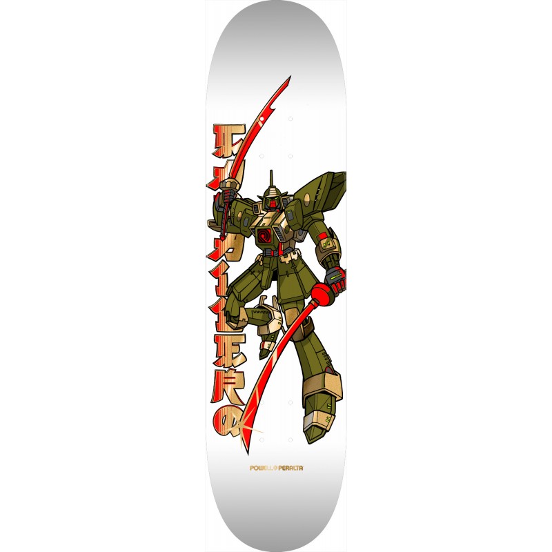 Powell Peralta Steve Caballero Gundam White Gold Foil Skateboard Deck 8.25"