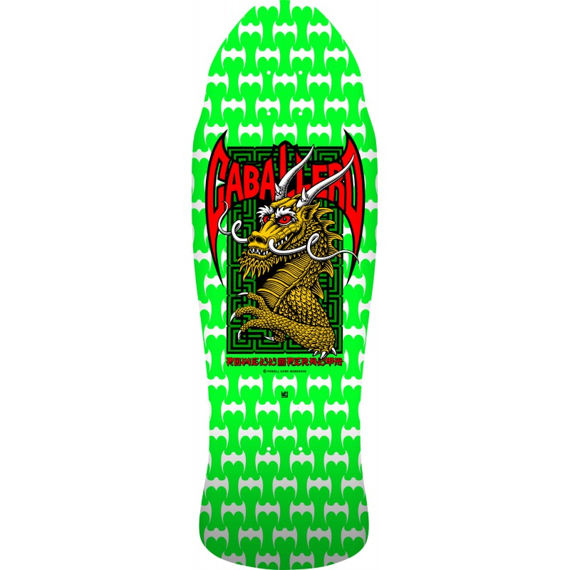 Powell Peralta Steve Caballero Street Green White Skateboard Deck 9.625"