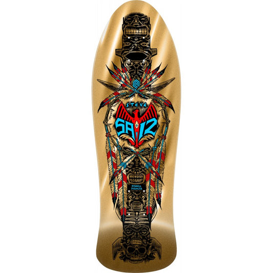 Powell Peralta Steve Saiz Totem Gold Foil Skateboard Deck 10"
