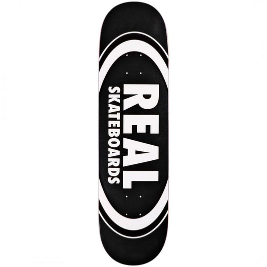 Real Classic Oval Black Skateboard Deck 8.25"