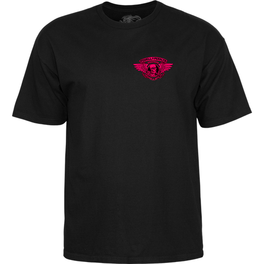 Powell Peralta Winged Ripper T-Shirt - Pink Blacklight
