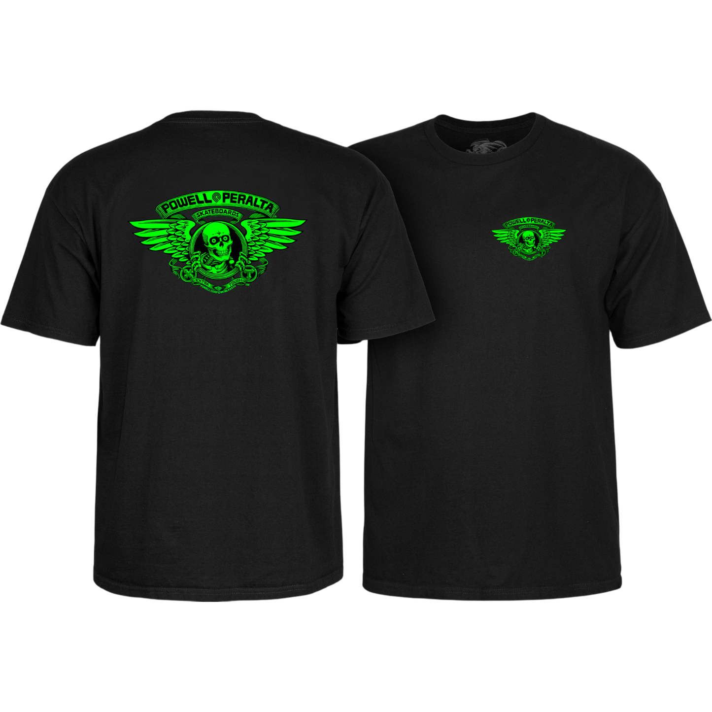 T-Shirt Powell Peralta Winged Ripper - Green Blacklight