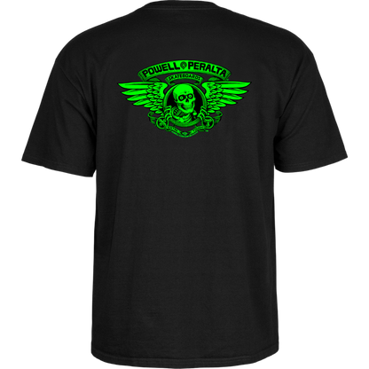 T-Shirt Powell Peralta Winged Ripper - Green Blacklight