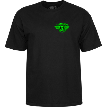 T-Shirt Powell Peralta Winged Ripper - Green Blacklight