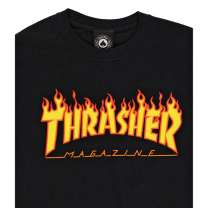 Thrasher Flame Logo T-Shirt - Black