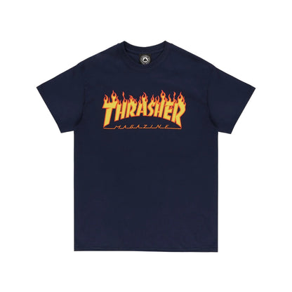 Thrasher Flame Logo T-Shirt - Navy
