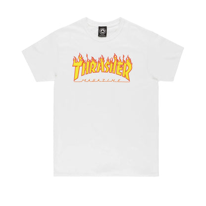 Thrasher Flame Logo T-Shirt - White