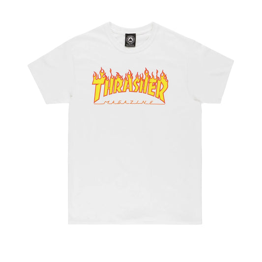 Thrasher Flame Logo T-Shirt - White