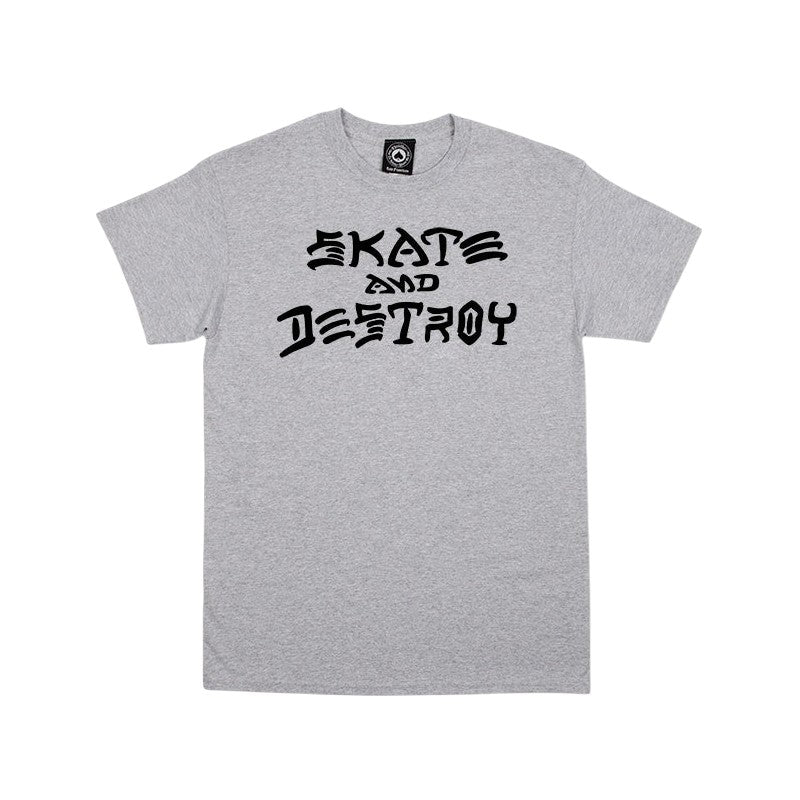 Thrasher Skate And Destroy T-Shirt - Gray