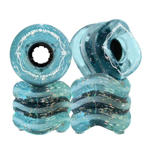 Shark Wheel California Roll Glitter Blue 60mm Wheels