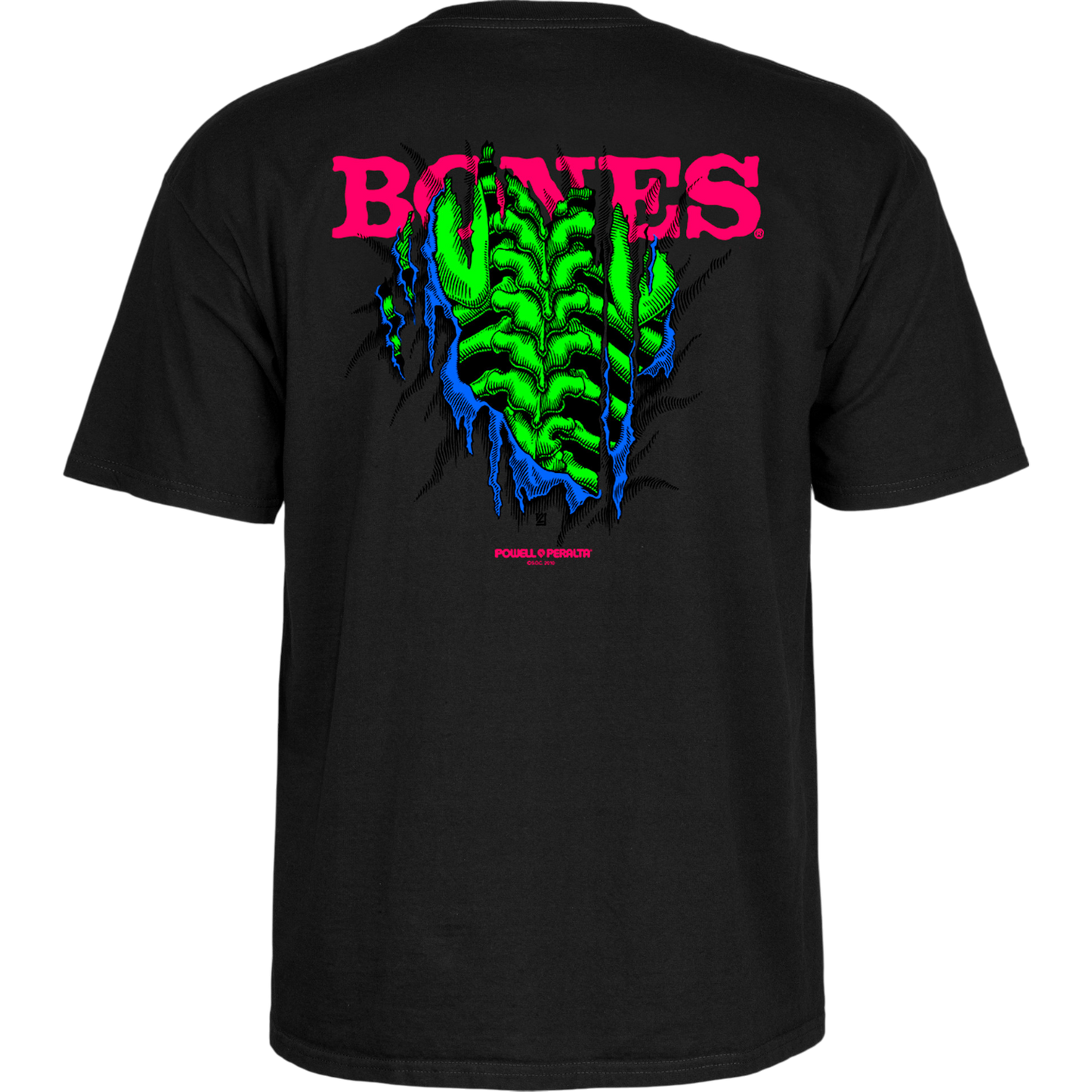 T-Shirt Powell Peralta Shred Blacklight - Black