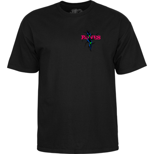 Powell Peralta Shred Blacklight T-Shirt - Black