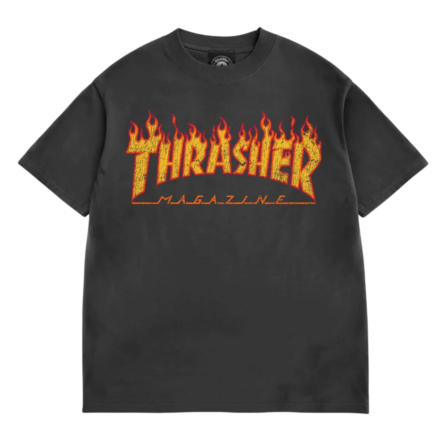 Thrasher Flame Vintage T-Shirt - Black