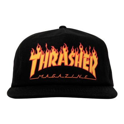 Boné Thrasher Printed Flame Logo - Black