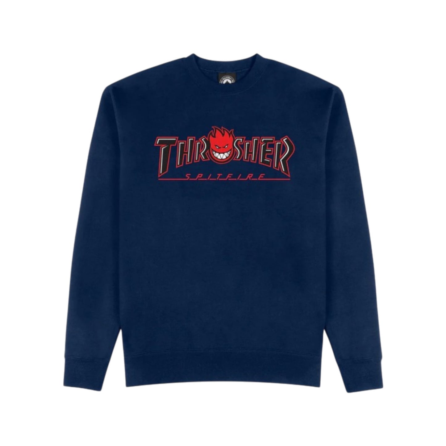 Sweat Crew Thrasher x Spitfire Big Head Outline - Navy