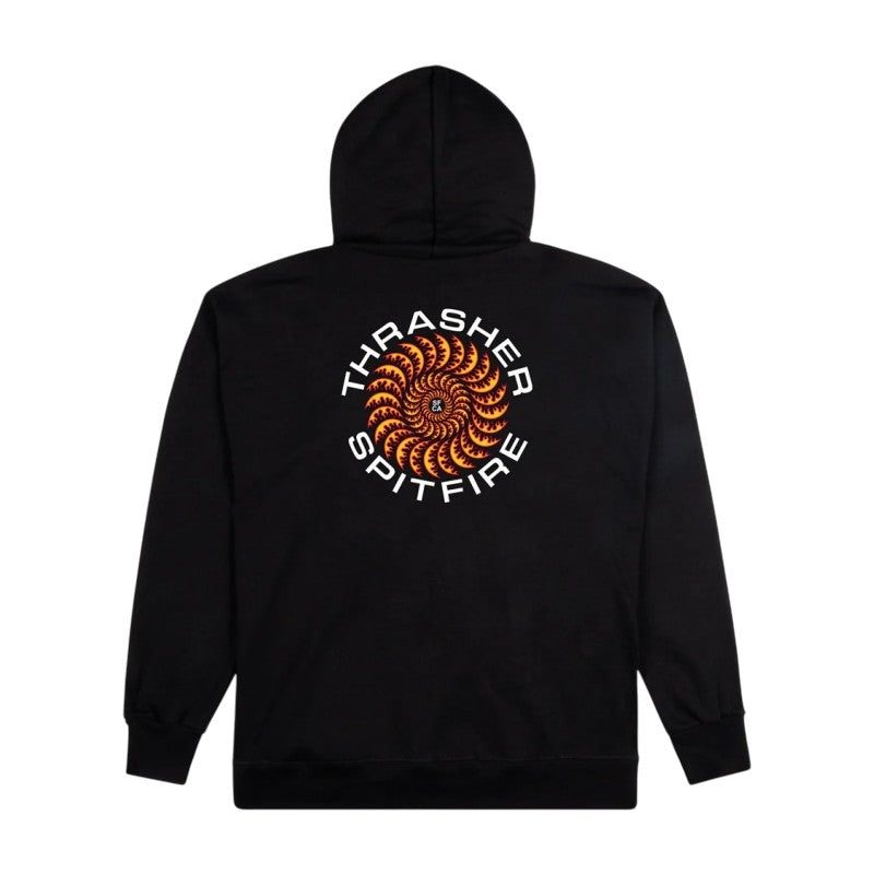 Sweat Hood Thrasher x Spitfire Classic Swirl - Black