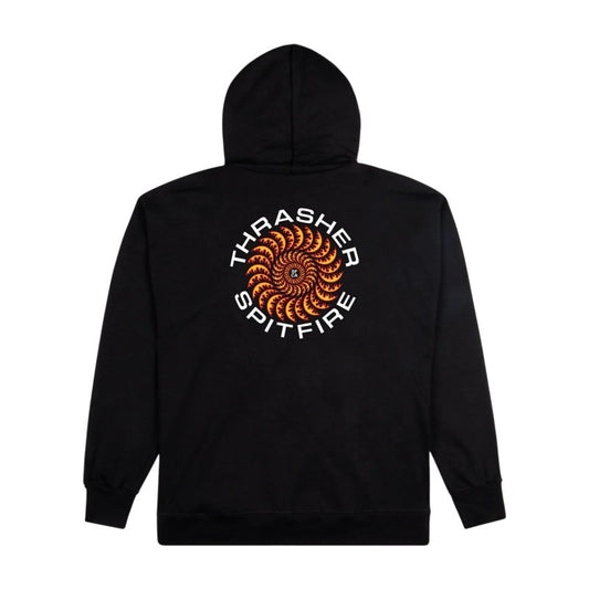 Sweat Hood Thrasher x Spitfire Classic Swirl - Black