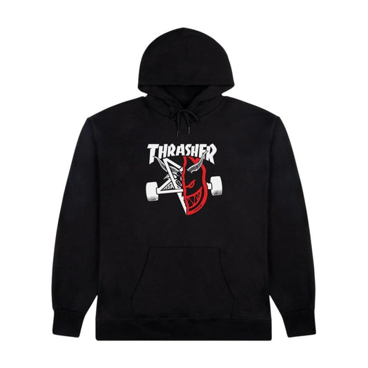 Sweat Hood Thrasher x Spitfire Thrash & Burn - Black