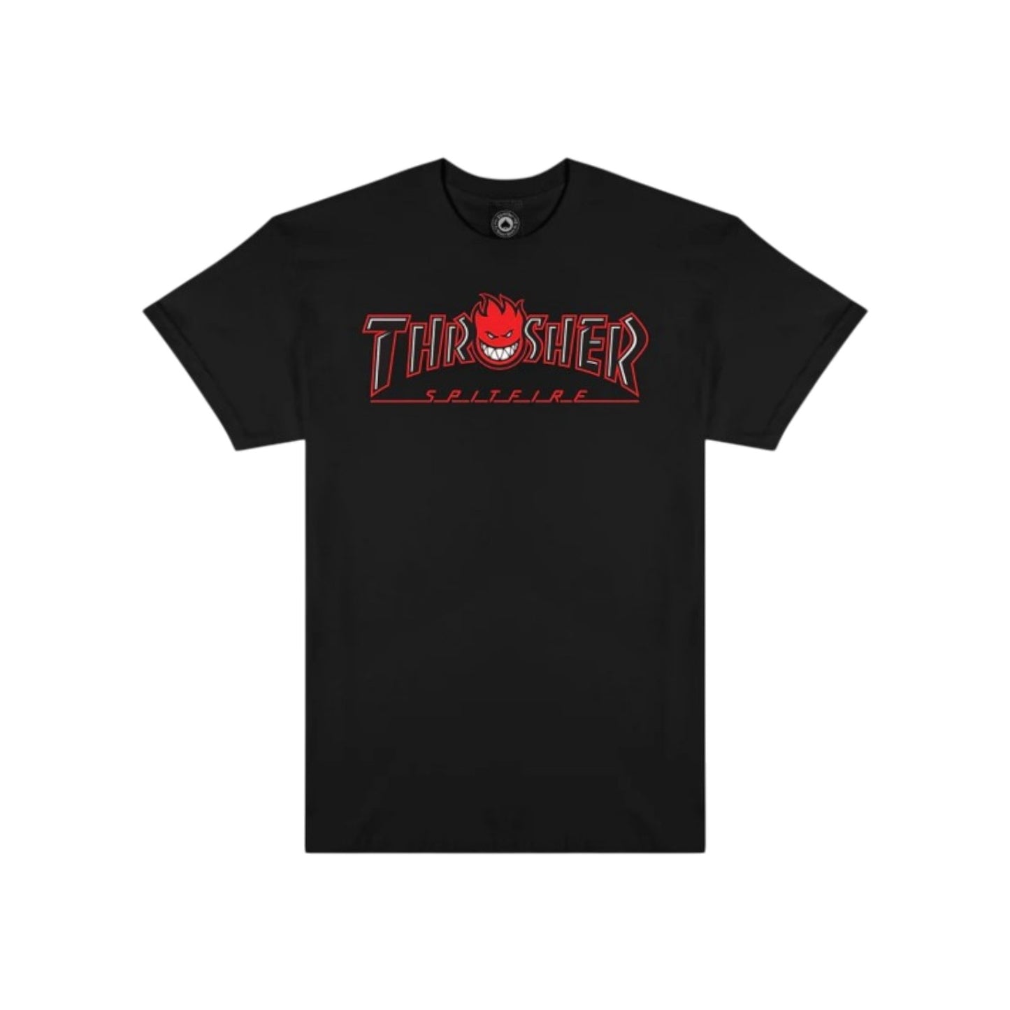 T-Shirt Thrasher x Spitfire Big Head Outline - Black