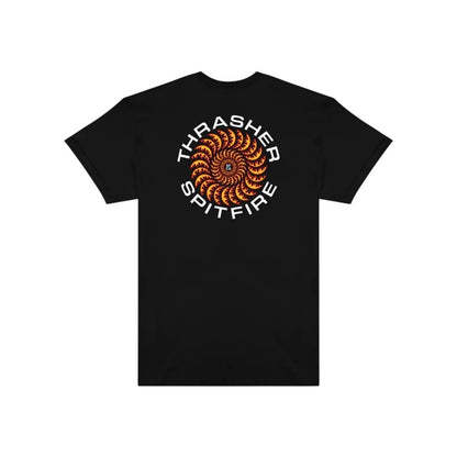 T-Shirt Thrasher x Spitfire Classic Swirl - Black