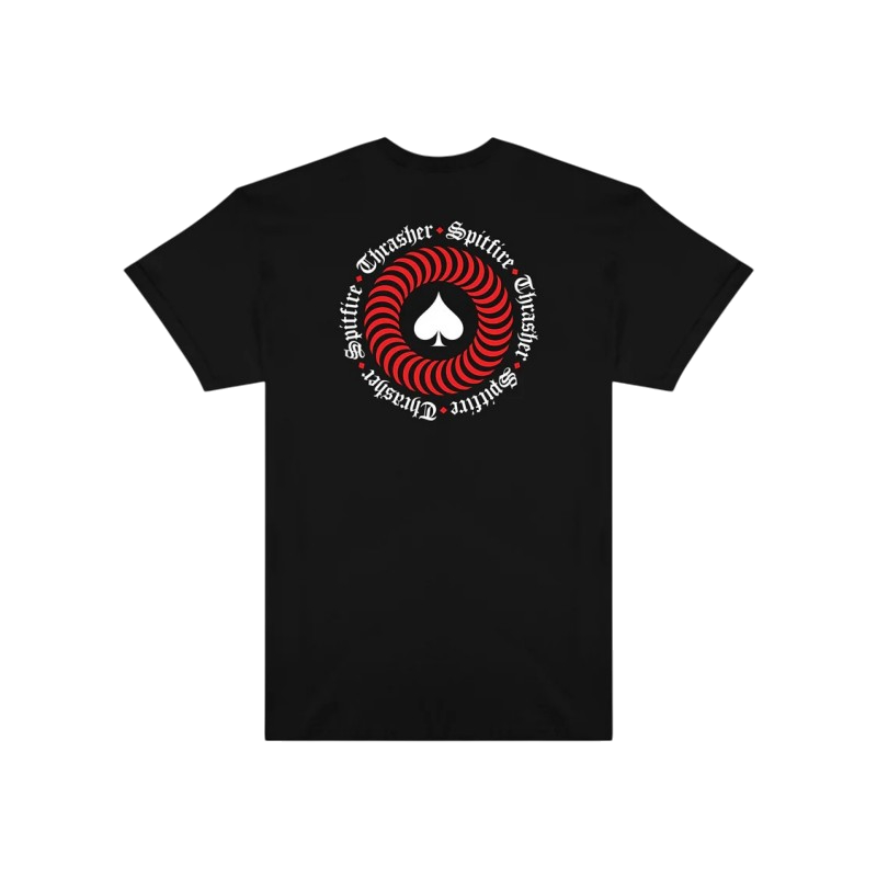 T-Shirt Thrasher x Spitfire End Oath - Black