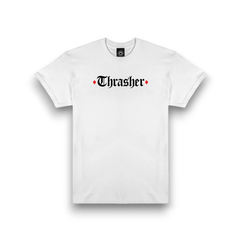 T-Shirt Thrasher x Spitfire End Oath - White