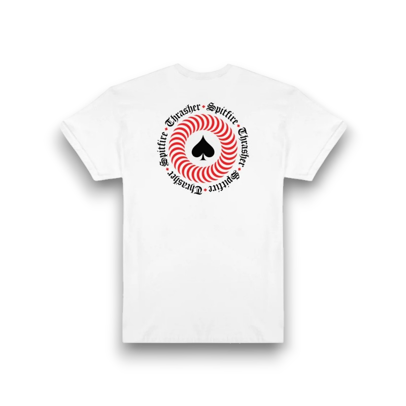 T-Shirt Thrasher x Spitfire End Oath - White