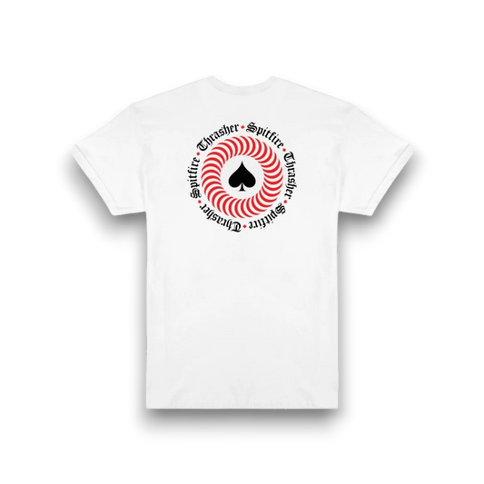 T-Shirt Thrasher x Spitfire End Oath - White