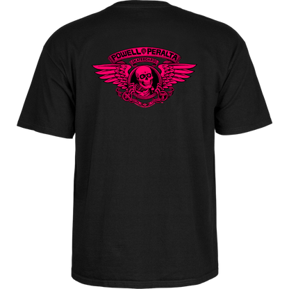 T-Shirt Powell Peralta Winged Ripper - Pink Blacklight