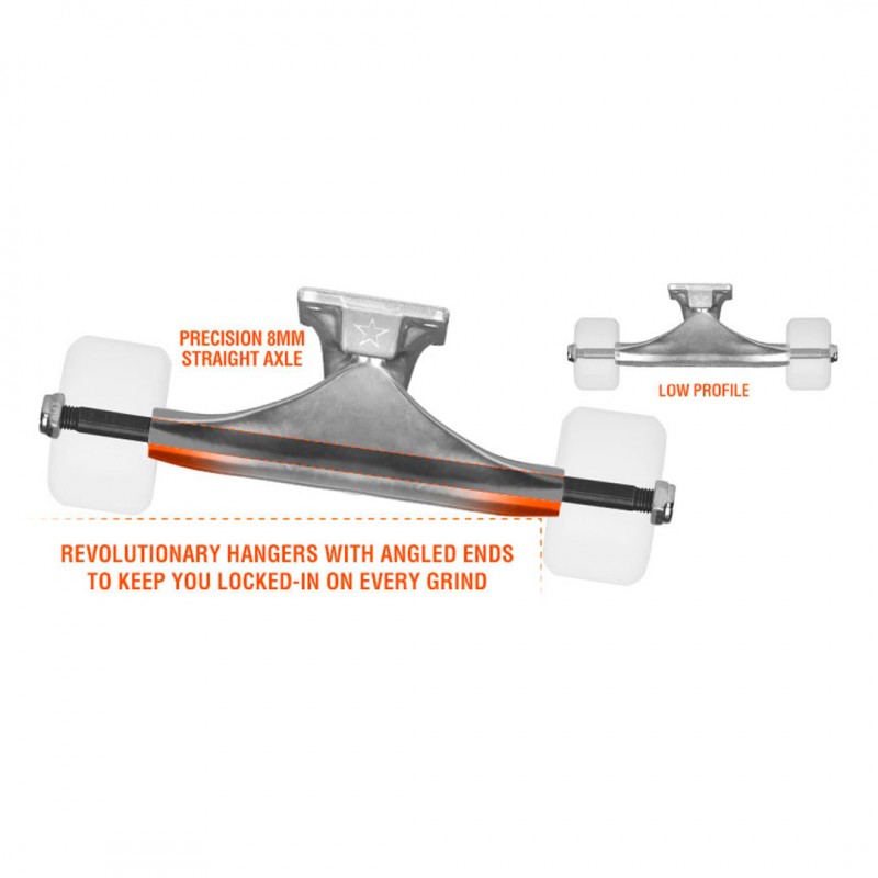 Trucks de Skate Mini-Logo Black Raw 7.63"