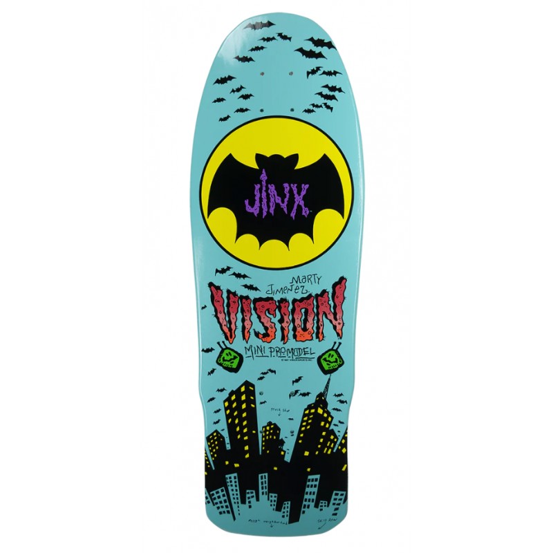 Vision Jinx Mini Old School Turquoise Skateboard Deck 9.5"