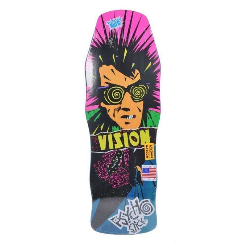 Vision Psycho Stick Modern Concave Blue Old School Skateboard Deck 10"